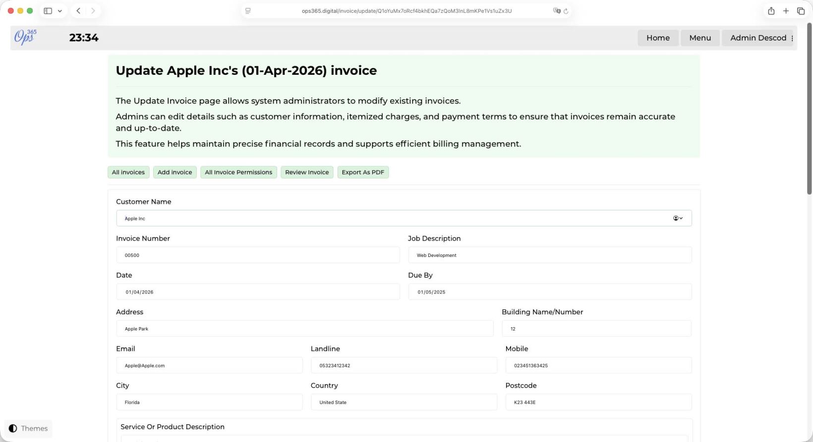 Edit Invoice Anytime - Daybook
